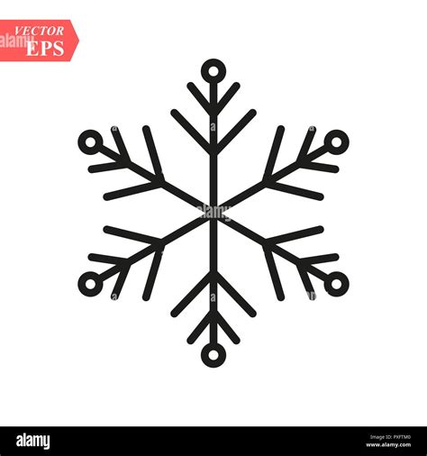 Snowflake outline icon. linear style sign for mobile concept and web design. Snow winter holiday ...