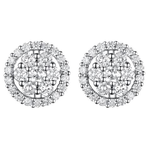 Diamond Cluster Earring With Diamond Halo Jacket In Karat Rose And