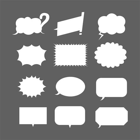 Premium Vector Speech Bubble Shape Set Vector