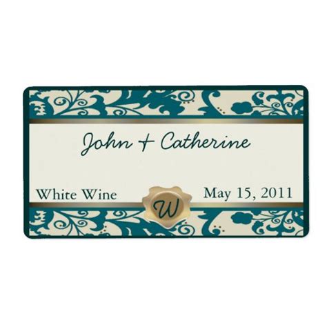 Monogram Wedding Labels | Zazzle