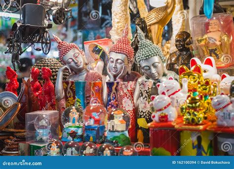 Ho Chi Minh City: Buddha Statuettes and Other Souvenirs on a Shop`s ...