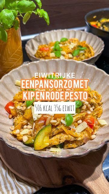 Amber Dresen On Instagram Eenpansorzo Met Kip En Rode Pesto