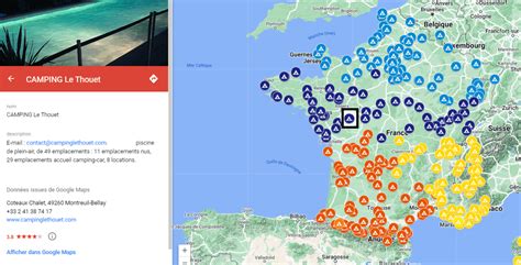 La Carte De Comment Trouver Un Camping Ouvert Toute L Ann E En France