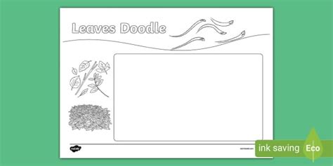 FREE Leaves Doodle Drawing Activity Lehrer Gemacht