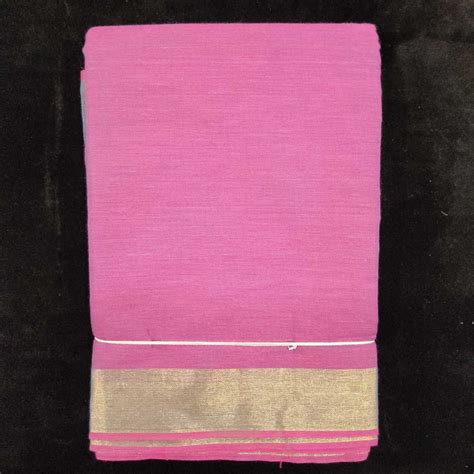 Practice Saree Purple With Golden Border Shanthitailors