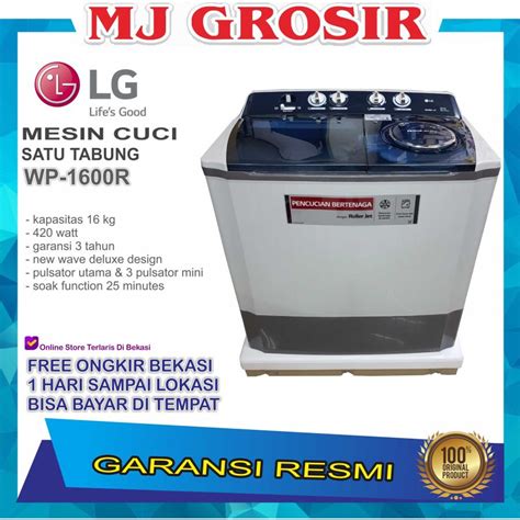 Jual MESIN CUCI LG P 1600 R 16KG 2 TABUNG 1600R LOW WATT Indonesia