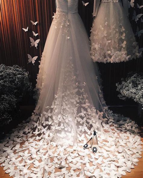 What A Stunning Gown With 3d Butterfly Embellishments By