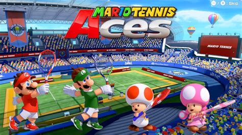 Mario Tennis Aces Mario Luigi VS Toad Toadette Marina Stadium