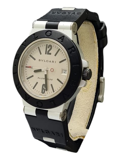 Relógio Bulgari Diagono Aluminium Automático Preto Original MGK257