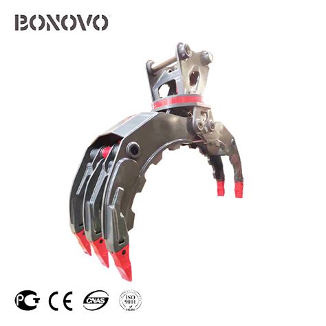 Bonovo Excavator Stone Grapple 360 Degree Rotary Hydraulic Grapple Of