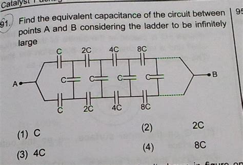 Find The Equivalent Capacitance Of The Circuit Between Points A And B Con