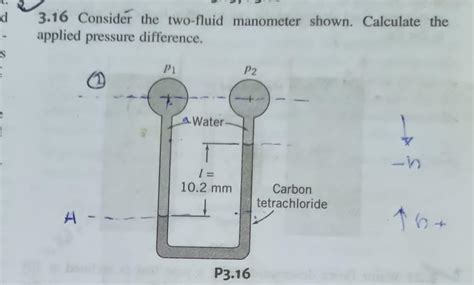 Solved Consider The Two Fluid Manometer Shown Chegg