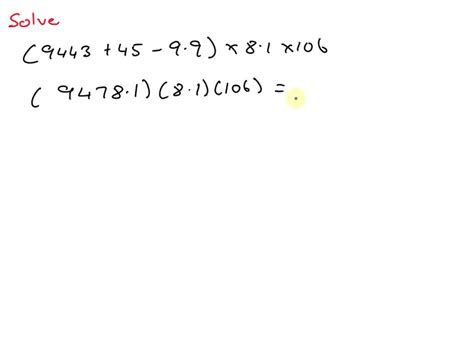 Solved Perform The Following Calculations With The Correct Number Of