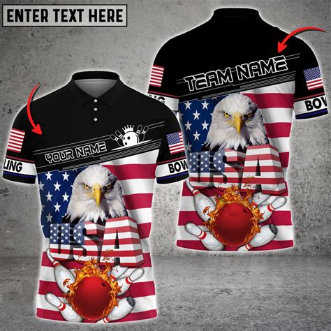 Custom Bowling Polo Shirts For Men And Women Custom Flame Bowling Team Shirt Ideas American