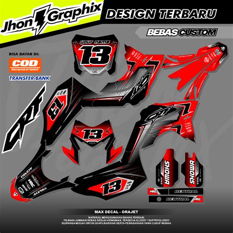 Jual Decal Crf L Full Body Simple Stiker Decal Crf Custom By