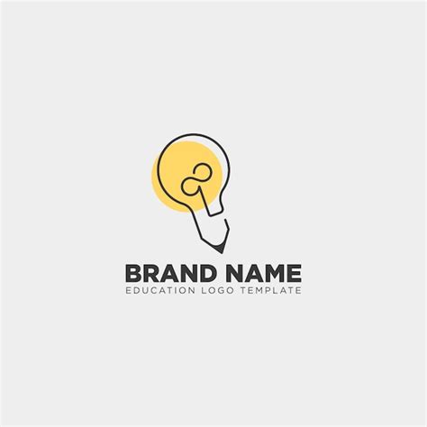 Premium Vector | Light bulb learning line logo