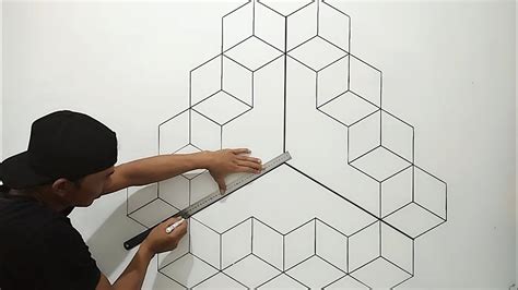 3d Wall Painting Geometric Pattern Art 3d Optical Illusions Image 3d