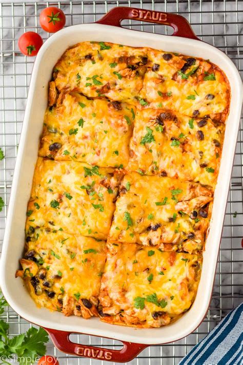 Chicken Enchilada Casserole Simple Joy