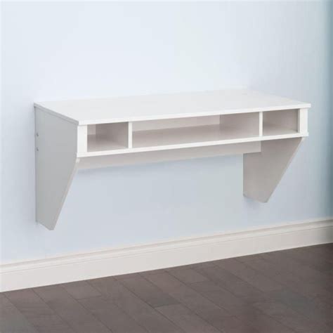 Prepac 43 in. Rectangular White Floating Desk with Cable Management WEHW-0500-1 - The Home Depot ...