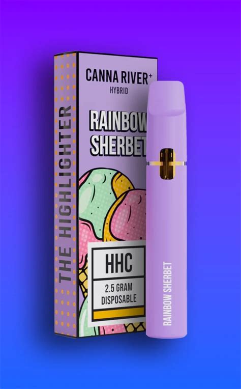 Canna River Rainbow Sherbet Hhc Hybrid Disposable Vape G Best Smoke