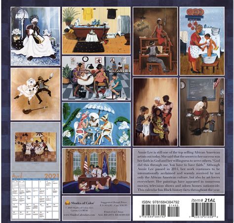 The Art Of Annie Lee 2021 African American Wall Calendar Pan African