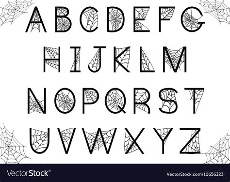 Spider Web Decorative Alphabet Clipart Pack Clipart Letters Alphabet