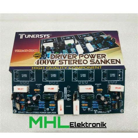 Jual Kit DRIVER Power Amplifier 400 Watt STEREO SANKEN Tunersys Type PD