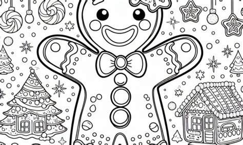 Coloriage du bonhomme en pain d épices à Télécharger ou à Imprimer