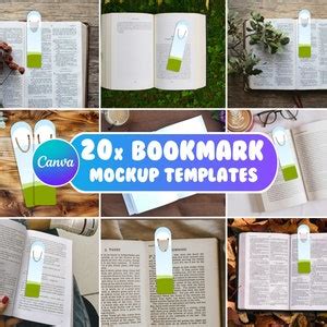 Canva Bookmark Template Mockup, Canva Drag and Drop, Bookmark Mockup Canva, Bookmark Mockup ...