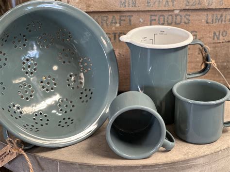 Enamel COLANDER Slate Blue – The OLDE Farm Store