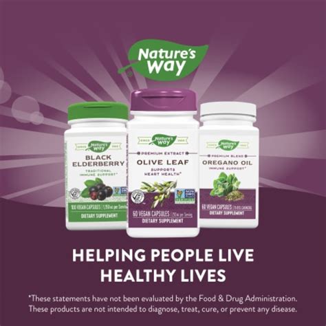 Natures Way Olive Leaf Premium Extract Supports Heart Health Capsules