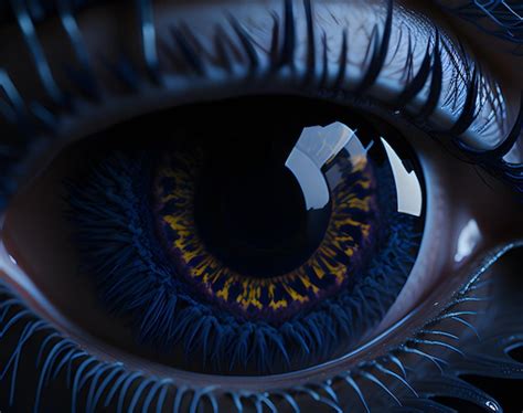 Premium AI Image A Close Up Of A Blue Eye With The Word The Word On It