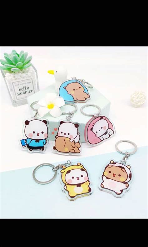 PO BUBU DUDU BEAR PANDA KEY RINGS CHAINS WHATSAPP STICKER Mobile