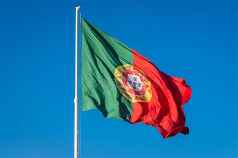 Portuguese Flag In Lisbon Stock Photo Image Of Capital 142063604