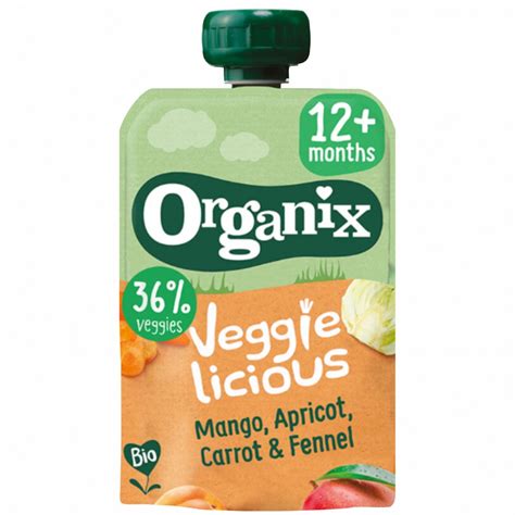 Organix Veggie Piure Ecologic Bio Mango Caisa Morcov Si Fenicul