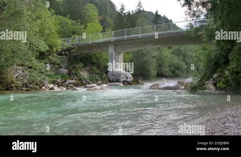 White Water River Soca In Slovenian Alps Stock Video Footage Alamy