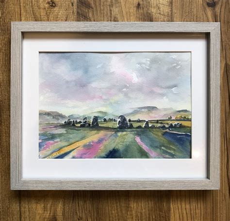 Originalcastleriggwatercolour Painting Of Lake District Castlerigg