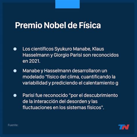 Premio Nobel De Física Tres Científicos Fueron Reconocidos Por Sus