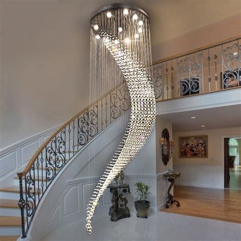 Hanfkronleuchter Led Modern Duplex Treppen Crystal Light Lange