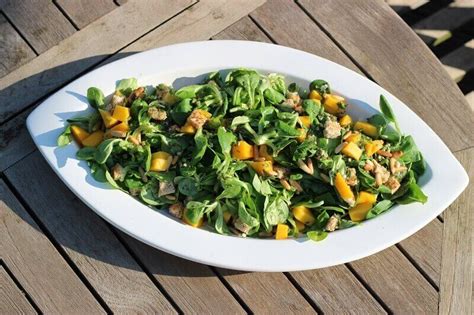 Fruchtiger Feldsalat Mit Mango Und Honig Senf Dressing LivingBBQ De