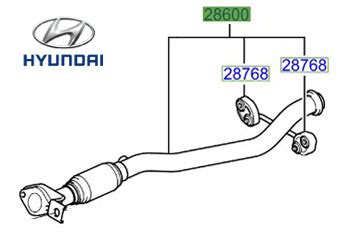 Genuine Exhaust Front Pipe Hyundai Getz 2002 2005 1 3 85 Bhp Petrol