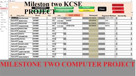 KCSE COMPUTER PROJECT GUIDE MILESTONE 2 What Is Expected In