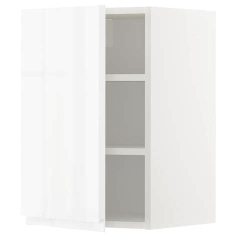 Metod Wall Cabinet With Shelves White Voxtorp High Gloss White 40x37x60 Cm Ikea