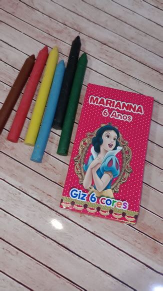 100 Caixas De Giz De Cera 6 Cores Personalizado Atacado Elo7