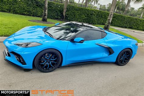 Chevy Corvette C Sf Matte Black Stance Wheels