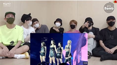 Bts Reaction To Blackpink Kick It Performance Bornpink Concert Smash