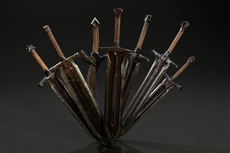 Pack Two Handed Swords 3d 武器 Unity Asset Store