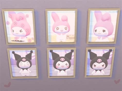 The Sims Resource - Sanrio My Melody and Kuromi paintings in 2022 ...