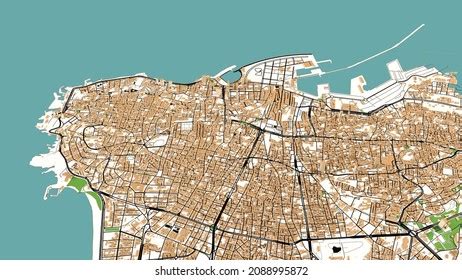 Satellite View Beirut Lebanon Map Streets Stock Illustration 2088995872 ...