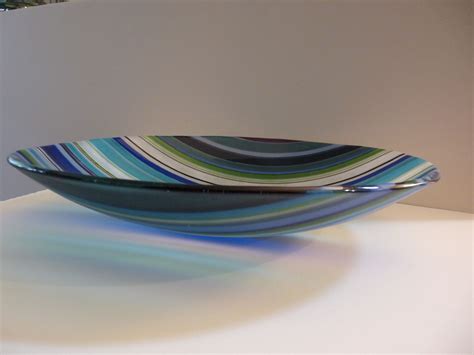 Strip Bowl 2012 Glass Art Fused Glass Decorative Bowls